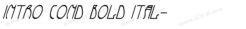 Intro Cond Bold Ital字体转换